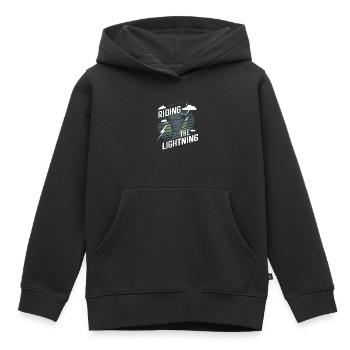 Erlebe Die Faszinierende Welt Des Tornadojagens - Kinder Premium Organic Hoodie - Schwarz - Vorne - AI Model Kid Male (0cm)