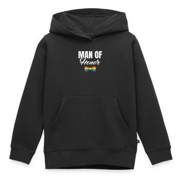 Enterrement de vie de garçon et de garçon - Sweat Premium à capuche enfant bio - noir - Devant - AI Model Kid Male (0cm)