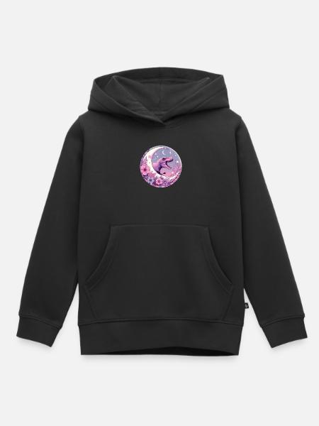 Pastel Goth T-Rex Kawaii Esthétique Creepy - Sweat Premium à capuche enfant bio - noir