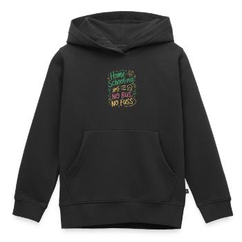 École-maison Maman Papa Vie de famille Parcours communautaire - Sweat Premium à capuche enfant bio - noir - Devant - AI Model Kid Male (0cm)