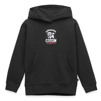 Coton de Tulear Mama - Sweat Premium à capuche enfant bio - noir - Devant - AI Model Kid Male (0cm)
