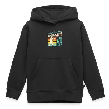 Une journée sans Wing Chun dont je n’ai aucune idée - Wing Chun - Sweat Premium à capuche enfant bio - noir - Devant - AI Model Kid Male (0cm)