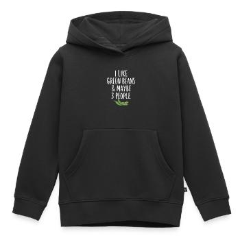 Grüne Bohnen - Kinder Premium Organic Hoodie - Schwarz - Vorne - AI Model Kid Male (0cm)
