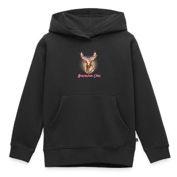 Dirndl Remplacement BAVARIAN CHIC Funny Munich - Sweat Premium à capuche enfant bio - noir - Devant - AI Model Kid Male (0cm)
