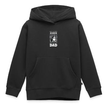 Ovcharka Papa d’Asie centrale - Sweat Premium à capuche enfant bio - noir - Devant - AI Model Kid Male (0cm)