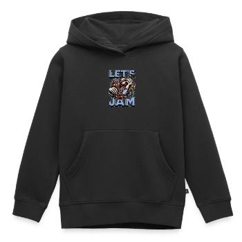 Fiddle Let's Jam String Instrument Fiddle Player - Kids Premium Organic Hoodie - black - Front - AI Model Kid Male (0cm)