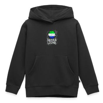 Sierra Leone - Kids Premium Organic Hoodie - black - Front - AI Model Kid Male (0cm)