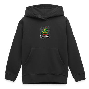 Mauritanie - Sweat Premium à capuche enfant bio - noir - Devant - AI Model Kid Male (0cm)