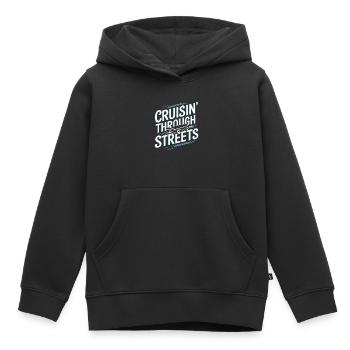 Skater Life: Downhill Longboarding Und Street - Kinder Premium Organic Hoodie - Schwarz - Vorne - AI Model Kid Male (0cm)