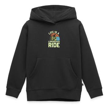 Skater Life: Downhill Longboarding Und Street - Kinder Premium Organic Hoodie - Schwarz - Vorne - AI Model Kid Male (0cm)