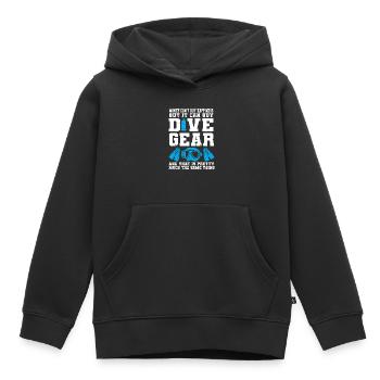 Plongée sous-marine - Sweat Premium à capuche enfant bio - noir - Devant - AI Model Kid Male (0cm)