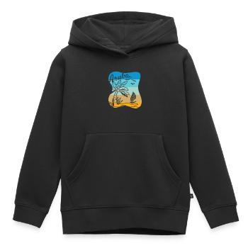 Aruba I Strand Meer Surfen Urlaub Palmen - Kinder Premium Organic Hoodie - Schwarz - Vorne - AI Model Kid Male (0cm)