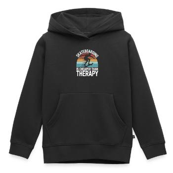 Skater Life: Downhill Longboarding Und Street - Kinder Premium Organic Hoodie - Schwarz - Vorne - AI Model Kid Male (0cm)