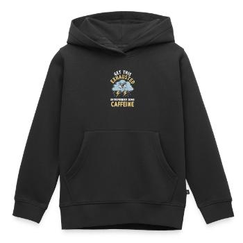 Exhaustion and burnout in overworkers - Kids Premium Organic Hoodie - black - Front - AI Model Kid Male (0cm)