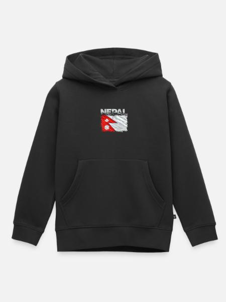 Nepal - Kinder Premium Organic Hoodie - Schwarz