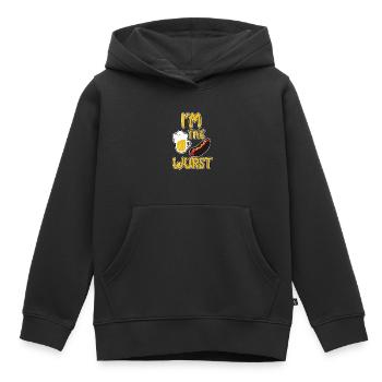 I'm The Wurst 2 - Kinder Premium Organic Hoodie - Schwarz - Vorne - AI Model Kid Male (0cm)