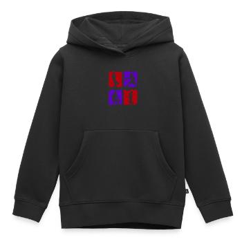 T-shirt de basket-ball B-ball Dunking Rebound Player - Sweat Premium à capuche enfant bio - noir - Devant - AI Model Kid Male (0cm)