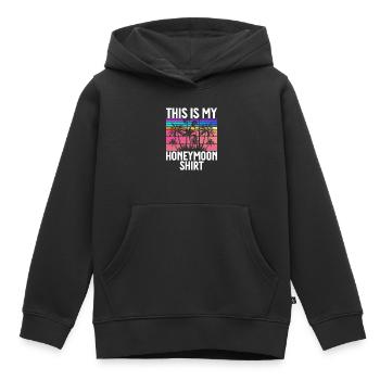 Honeymoon Husband Wife Couple Vacation - Kids Premium Organic Hoodie - black - Front - AI Model Kid Male (0cm)