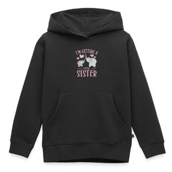 Révélation de la sœur à Obtenir une petite sœur éléphant - Sweat Premium à capuche enfant bio - noir - Devant - AI Model Kid Male (0cm)