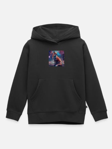 Fuchs - Kinder Premium Organic Hoodie - Schwarz