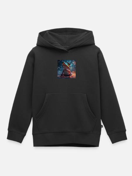 Frosch - Kinder Premium Organic Hoodie - Schwarz