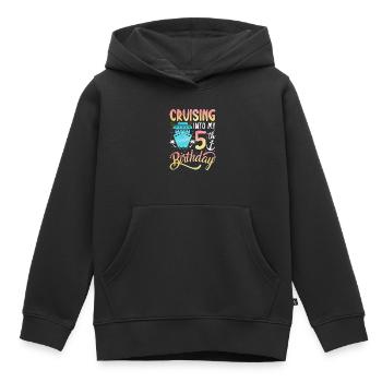 Cruising Into My 5th Birthday - Kinder Premium Organic Hoodie - Schwarz - Vorne - AI Model Kid Male (0cm)