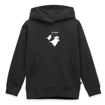 Halloween Kostüm Kinder BUH! ERWISCHT! Lustiges - Kinder Premium Organic Hoodie - Schwarz - Vorne - AI Model Kid Male (0cm)