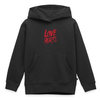 L’amour fait mal - Sweat Premium à capuche enfant bio - noir - Devant - AI Model Kid Male (0cm)