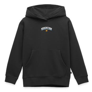Argentine Cadeau Argentine Drapeau argentin - Sweat Premium à capuche enfant bio - noir - Devant - AI Model Kid Male (0cm)