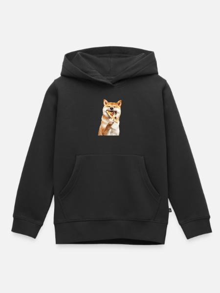 Shiba Inu - Kinder Premium Organic Hoodie - Schwarz