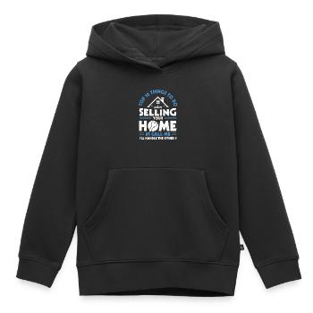 Immobilienmakler - Kinder Premium Organic Hoodie - Schwarz - Vorne - AI Model Kid Male (0cm)