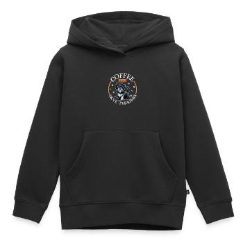 Kaffee und Skye Terrier - Kinder Premium Organic Hoodie - Schwarz - Vorne - AI Model Kid Male (0cm)
