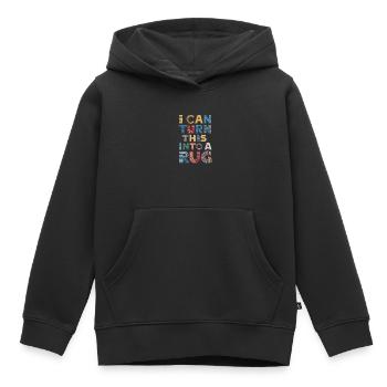 Diy-teppich Lustiger Teppich Tufting - Kinder Premium Organic Hoodie - Schwarz - Vorne - AI Model Kid Male (0cm)