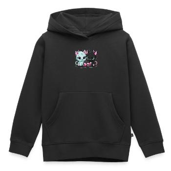 Kawaii Cat Pastel Goth Devilish - Kids Premium Organic Hoodie - black - Front - AI Model Kid Male (0cm)