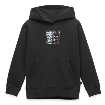 Kawaii Cat Pastel Goth Devilish - Kids Premium Organic Hoodie - black - Front - AI Model Kid Male (0cm)