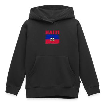 Vacances Haïti Caraïbes - Sweat Premium à capuche enfant bio - noir - Devant - AI Model Kid Male (0cm)