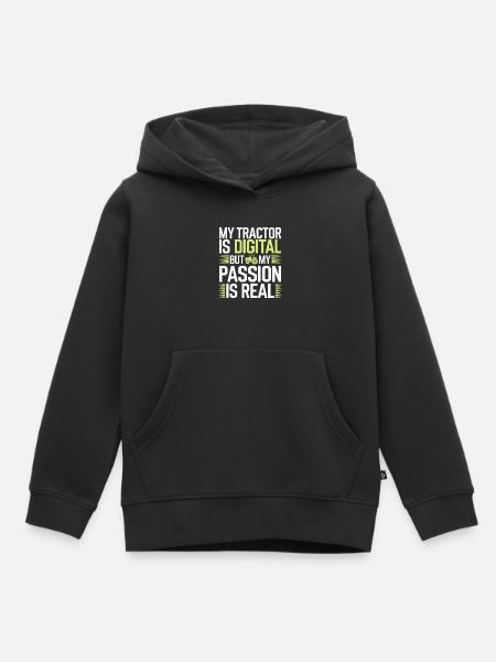 Farming Simulator Virtual Farming Game Fan Farm - Kids Premium Organic Hoodie - black
