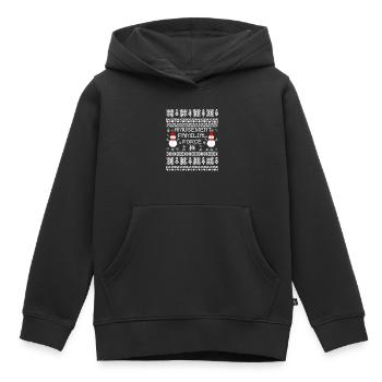 Amusement familial forcé Noël humour - Sweat Premium à capuche enfant bio - noir - Devant - AI Model Kid Male (0cm)