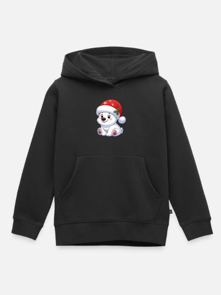 polar bear 13 - Sweat Premium à capuche enfant bio - noir