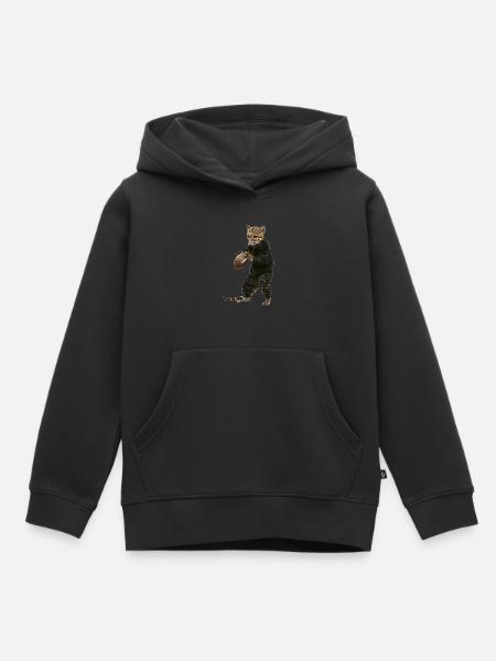 Ozelot Fußball - Kinder Premium Organic Hoodie - Schwarz