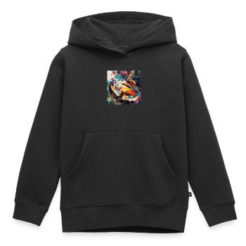 Banjo - Sweat Premium à capuche enfant bio - noir - Devant - AI Model Kid Male (0cm)