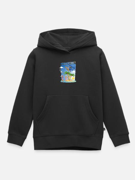 Buntes und fröhliches Sommerbild - Kinder Premium Organic Hoodie - Schwarz