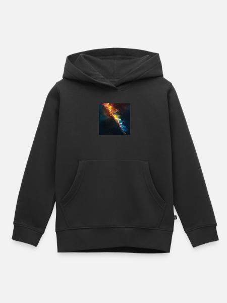 Querflöte - Kinder Premium Organic Hoodie - Schwarz