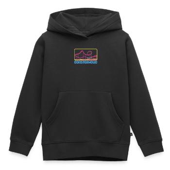 Roller coaster amusement park funfair amusement park - Kids Premium Organic Hoodie - black - Front - AI Model Kid Male (0cm)