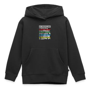 Kendo Wrestler Kendo Fighter - Plan de jour de Kendo - Sweat Premium à capuche enfant bio - noir - Devant - AI Model Kid Male (0cm)