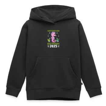 Seepferdchen bestanden 2025 - Kinder Premium Organic Hoodie - Schwarz - Vorne - AI Model Kid Male (0cm)