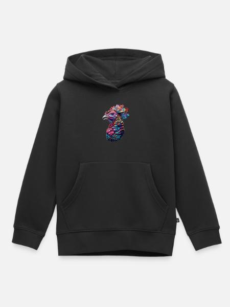 Truthahn - Kinder Premium Organic Hoodie - Schwarz