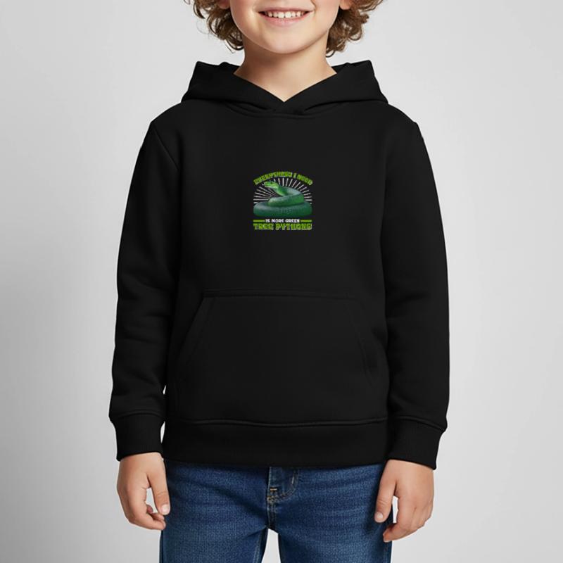Green Tree Python Kids Premium Organic Hoodie