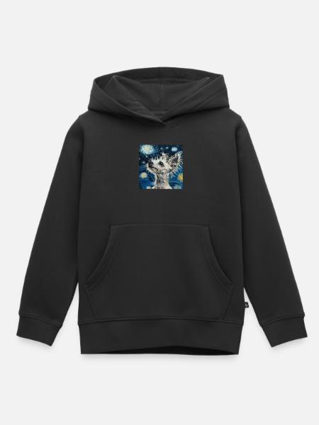 Chinesischer Schopfhund - Kinder Premium Organic Hoodie - Schwarz
