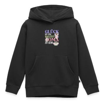Omi GLÜCK IST EINE VOLLZEIT OMA ZU SEIN Geburtstag - Kinder Premium Organic Hoodie - Schwarz - Vorne - AI Model Kid Male (0cm)